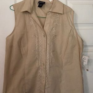 Rafaella Sleeveless Shirt Size 14